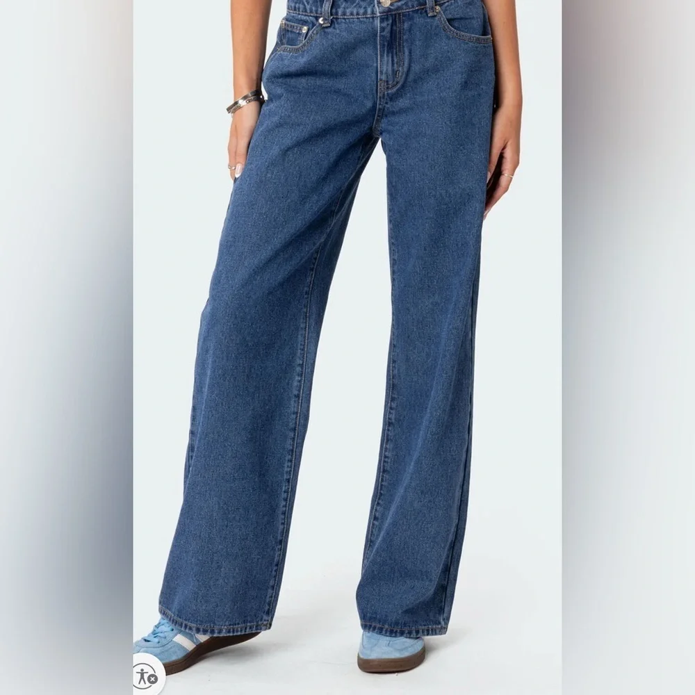 NWT Edikted Raelyn Low Rise Jean sz Small - Picture 2 of 6